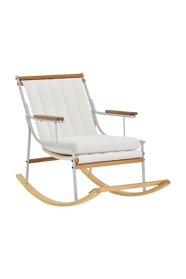 Bal Ahşap-Metal Teddy Sallanan Koltuk Tv Sandalyesi